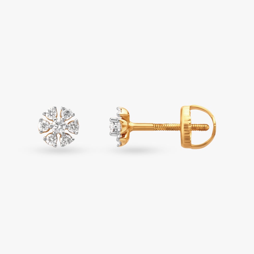 Blooming Spark Diamond Stud Earrings,,hi-res image number null