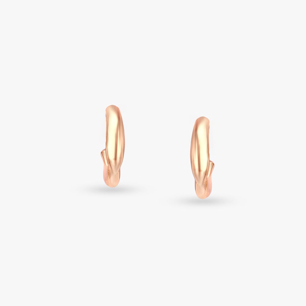 Twisted Arc Gold Stud Earrings,,hi-res image number null