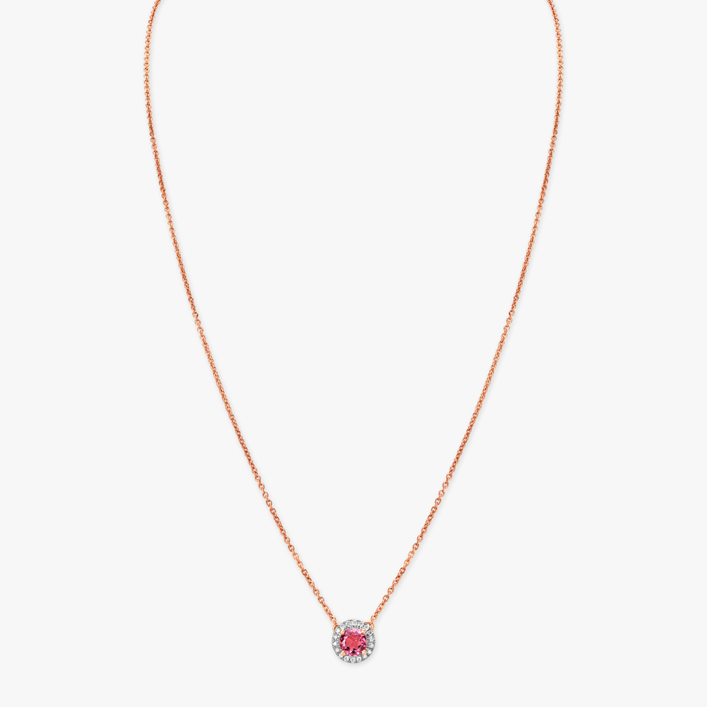A Pink Drop Diamond Necklace,,hi-res image number null