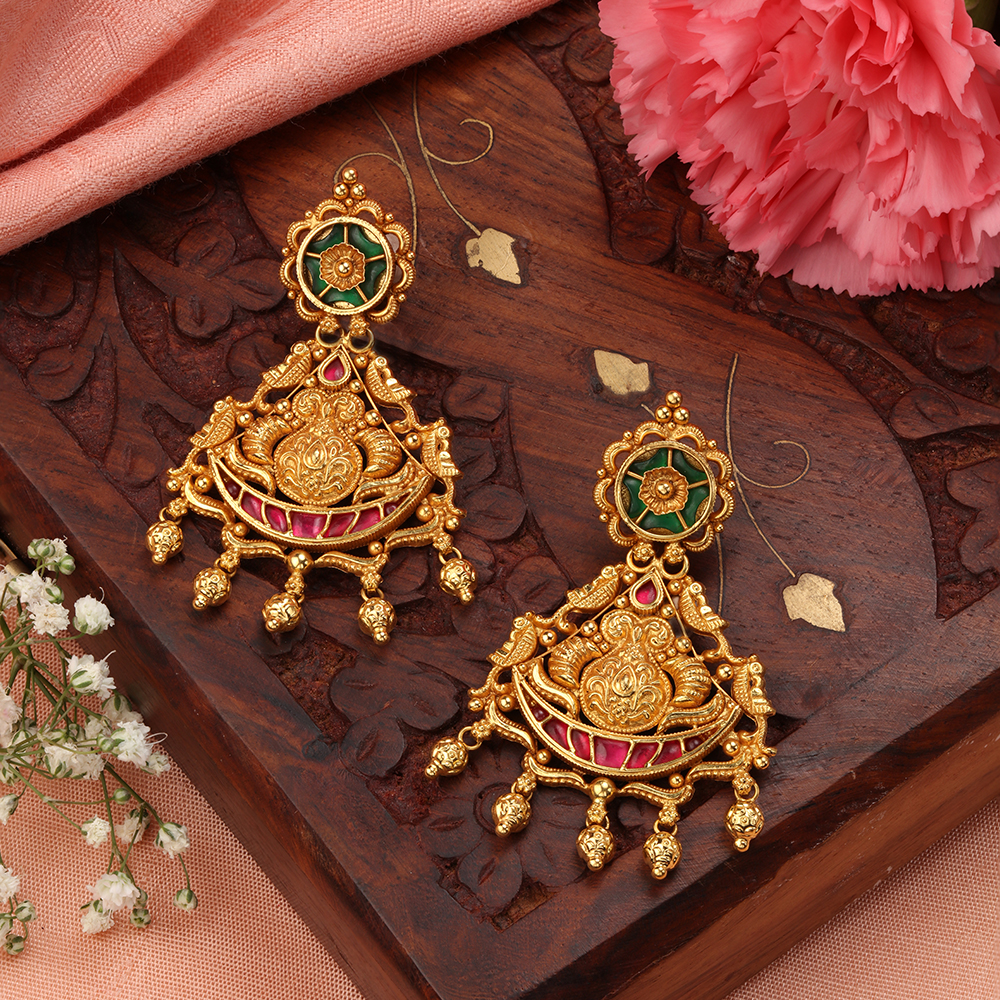 Grand Floral Gold Earrings