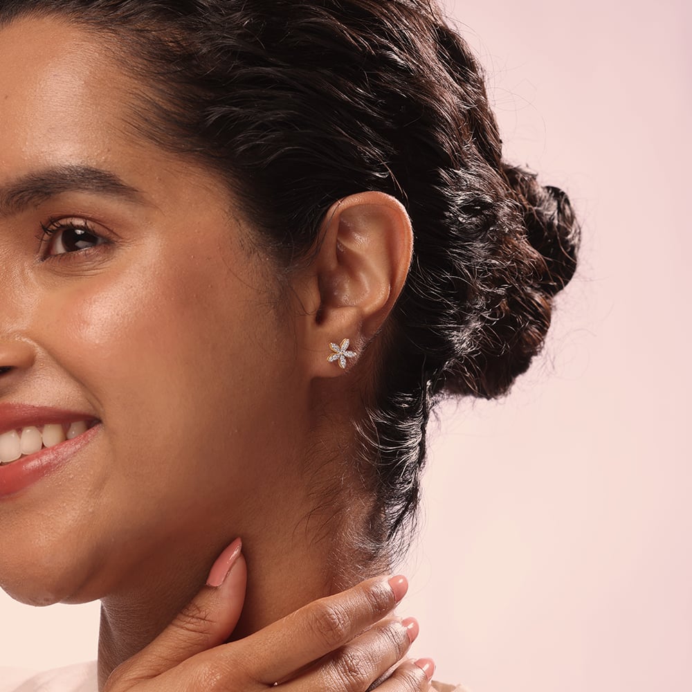Starlight Sparkle 14KT Gold & Diamond Stud Earrings,,hi-res image number null