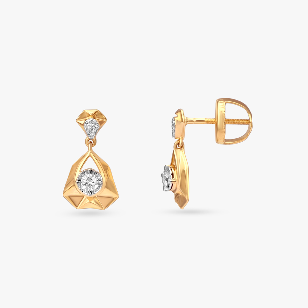 Edge Pulse Diamond Drop Earrings,,hi-res image number null