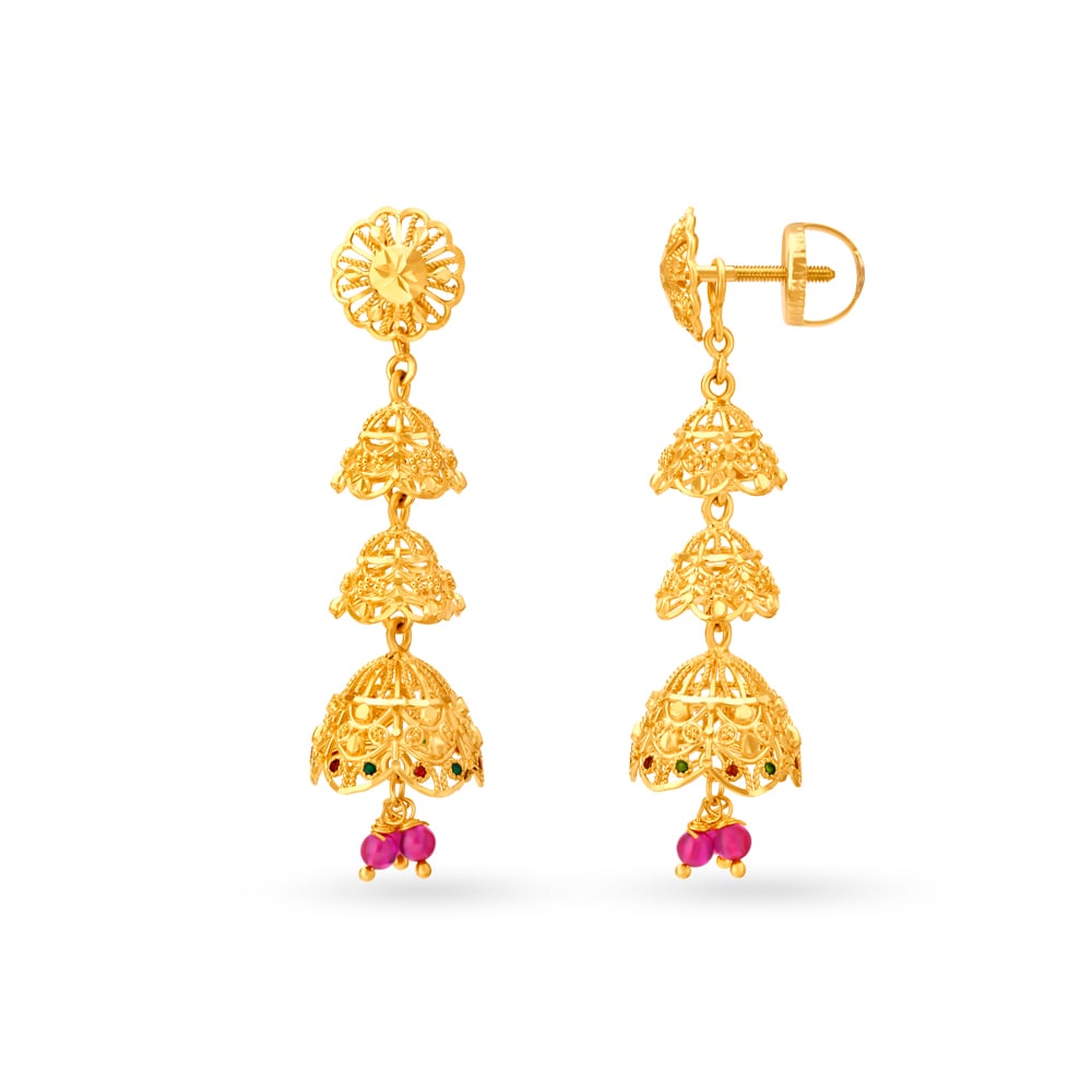 Radiant Traditional Jhumkas,,hi-res image number null