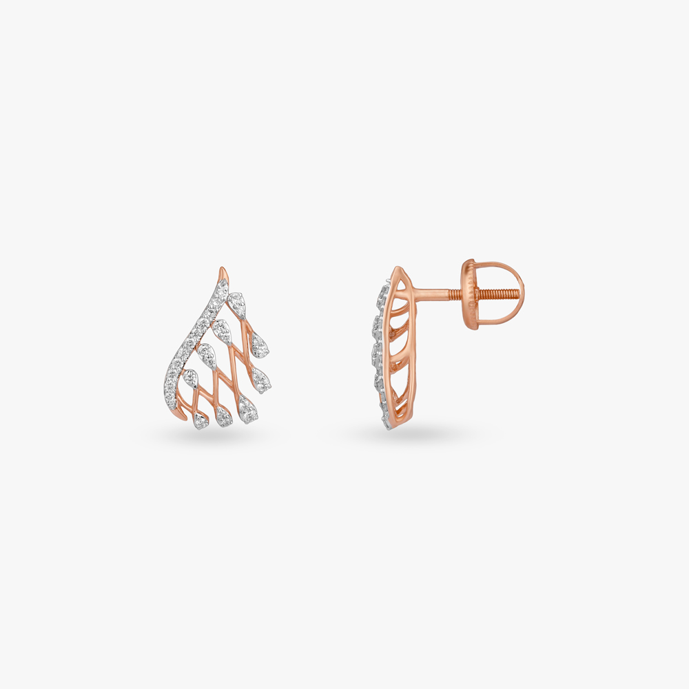 Shimmering Stream Diamond Stud Earrings,,hi-res image number null
