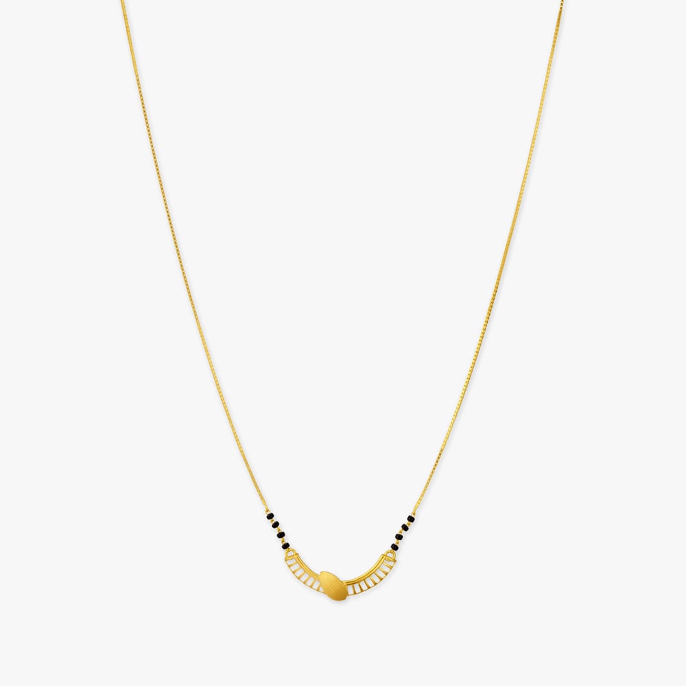 Linear Crescent Gold Mangalsutra,,hi-res image number null