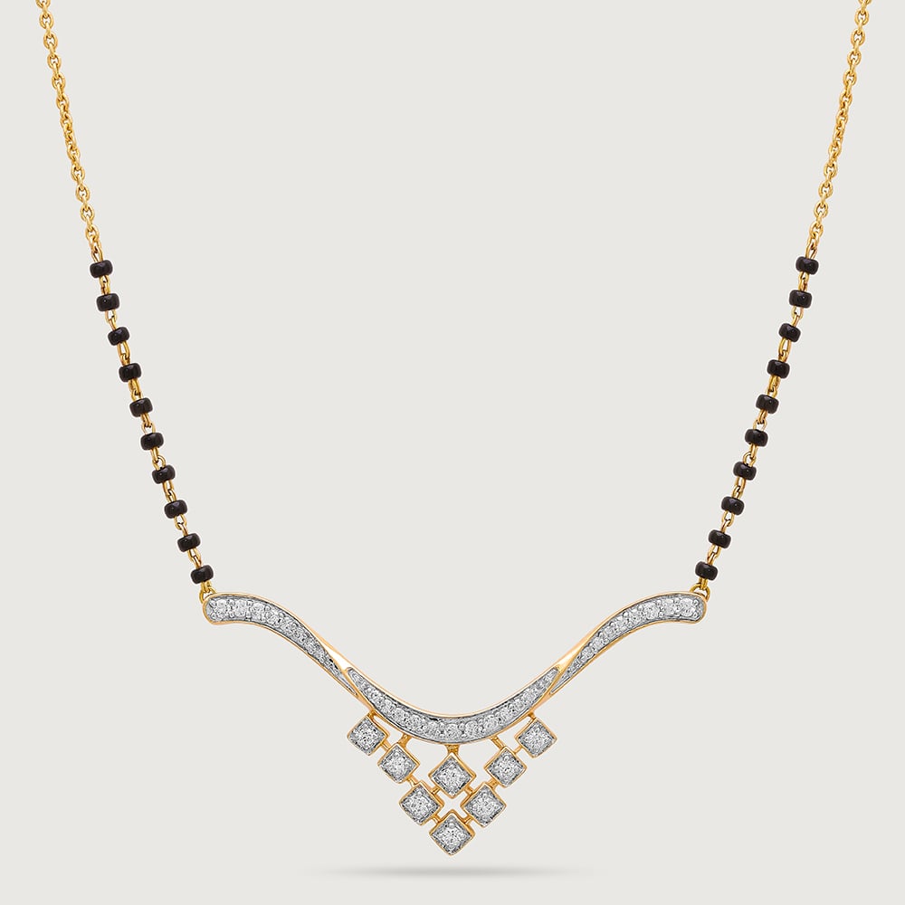 Lustrous Vows 18 Kt Gold and Diamond Mangalsutra,,hi-res image number null