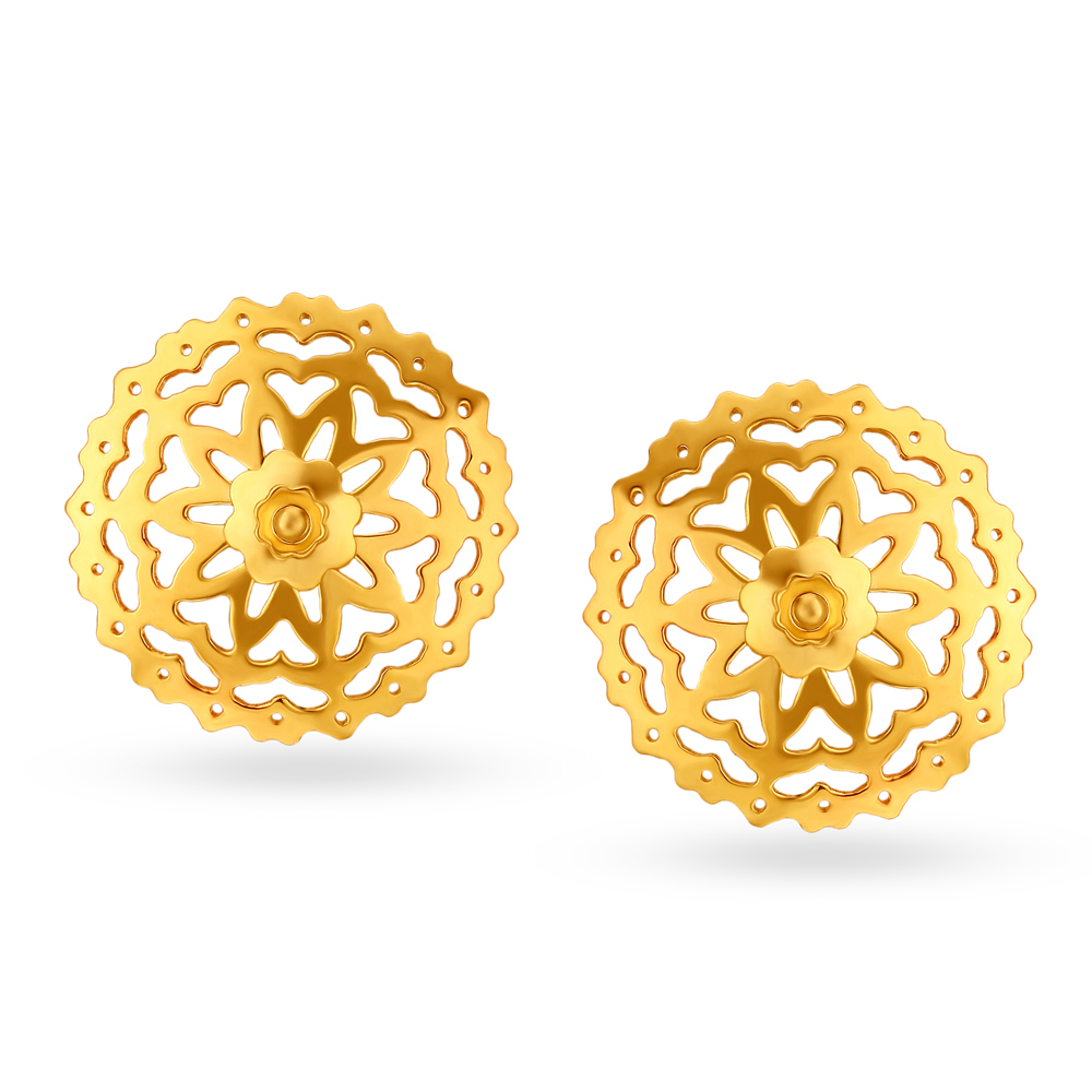 Floral Gold Pendant Set,,hi-res image number null