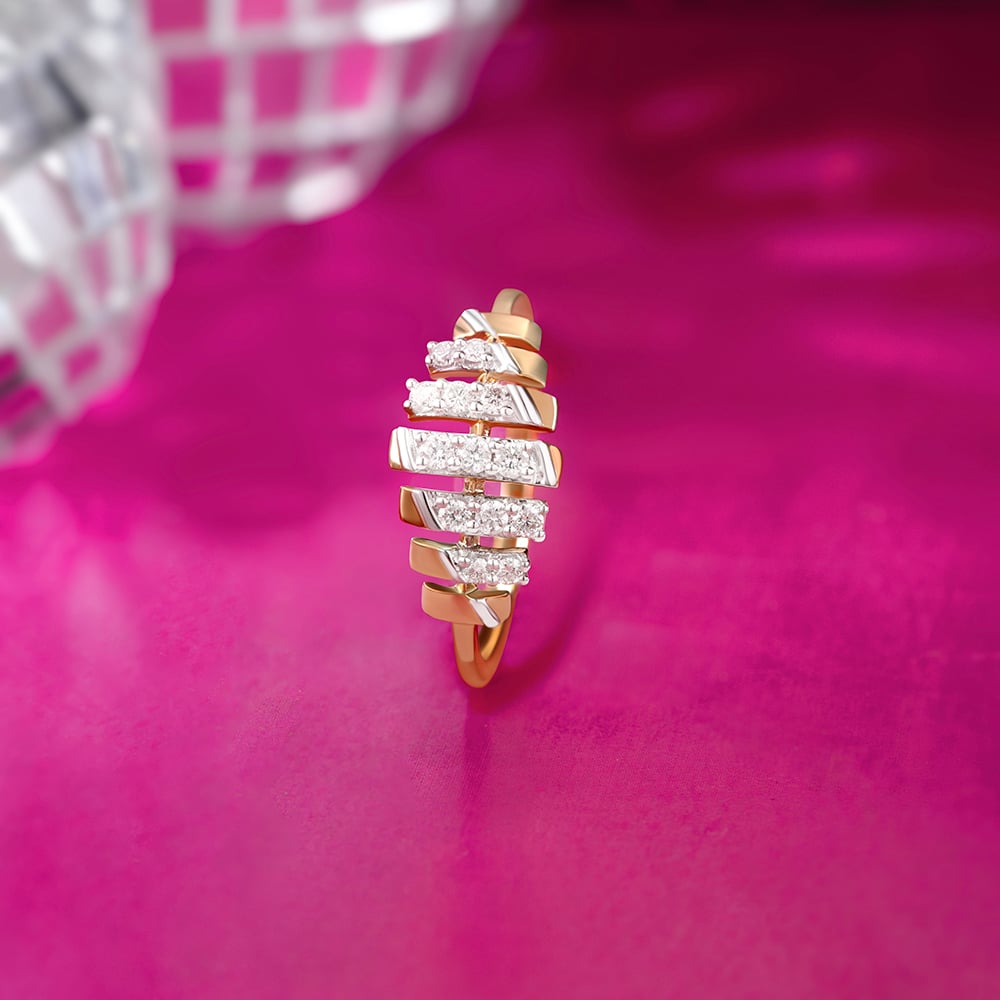 Light Show Gold & Diamond Finger Ring,,hi-res image number null