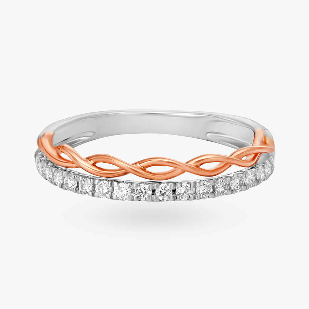 Chic Dual Tone Diamond Ring,,hi-res image number null