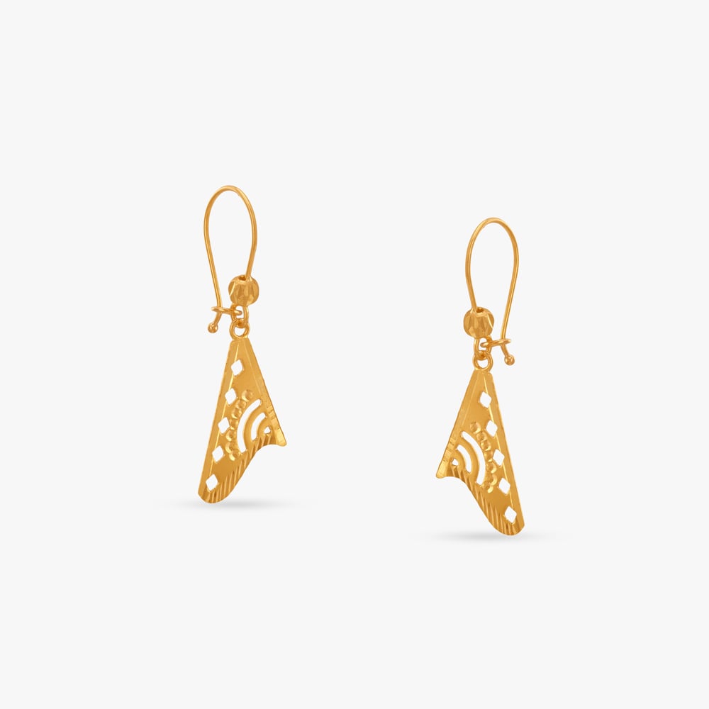 

Modern Arc Gold Hoop Earrings