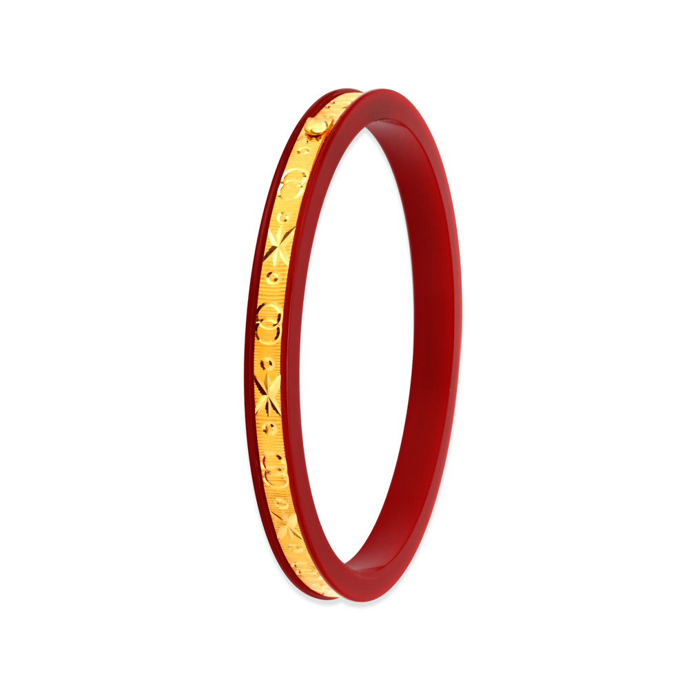 Crimson Heritage Gold Bangle,,hi-res image number null