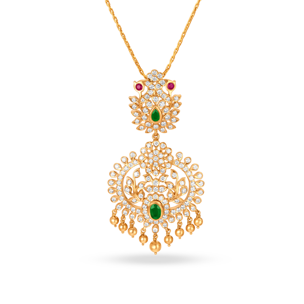 Duo Diamond and Gold Pendant