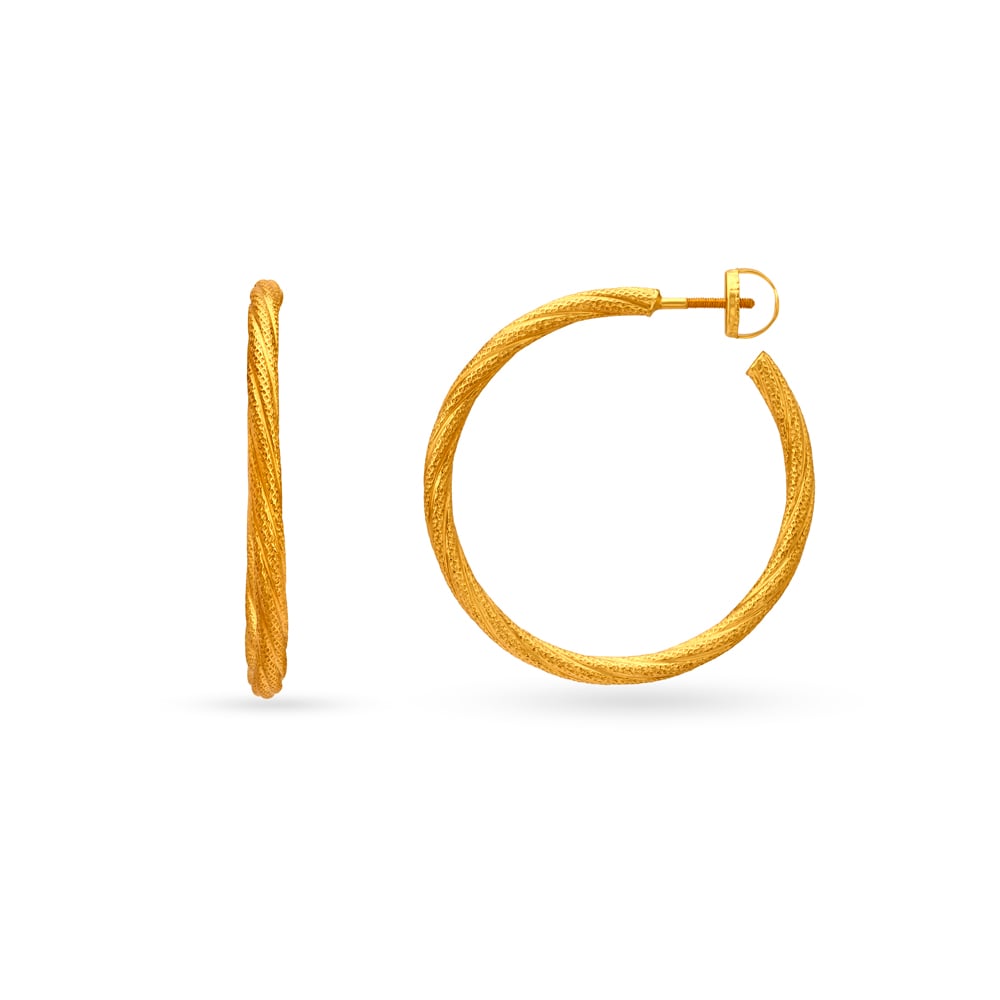Stunning Gold Hoop Earrings,,hi-res image number null