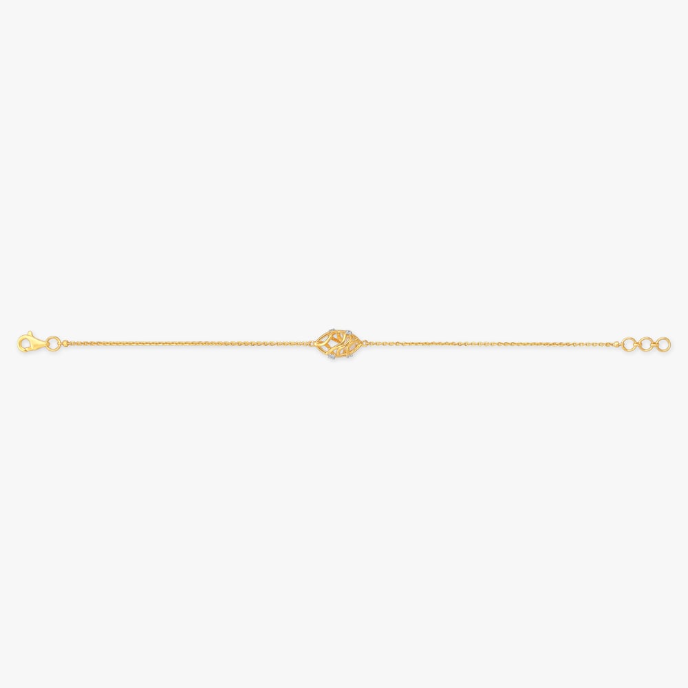 Curved Vine Gold Bracelet,,hi-res image number null