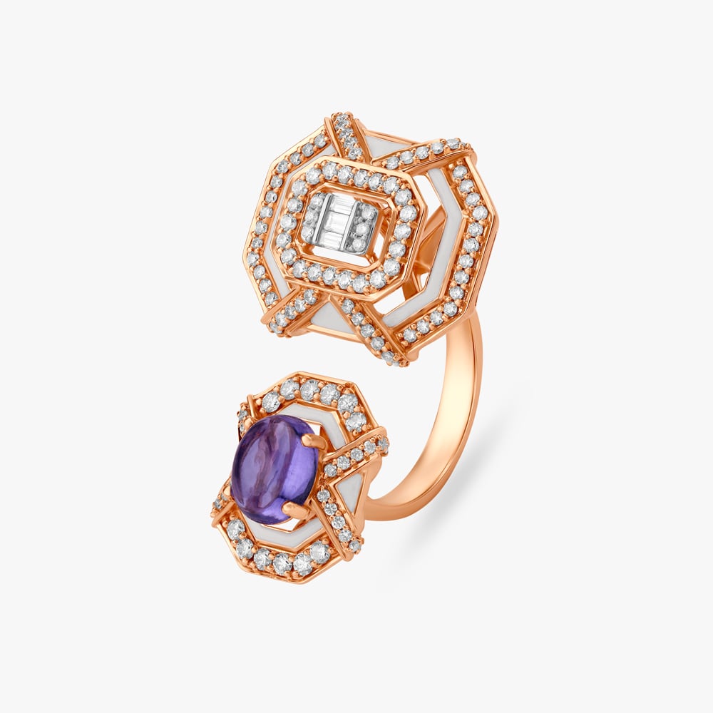 Tanishq Fiza Amethyst Finger Ring Price Starting From Rs 12,160. Find  Verified Sellers in Rajkot - JdMart