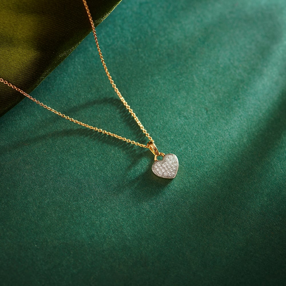 

Chic Heartbeat Diamond Pendant with Chain