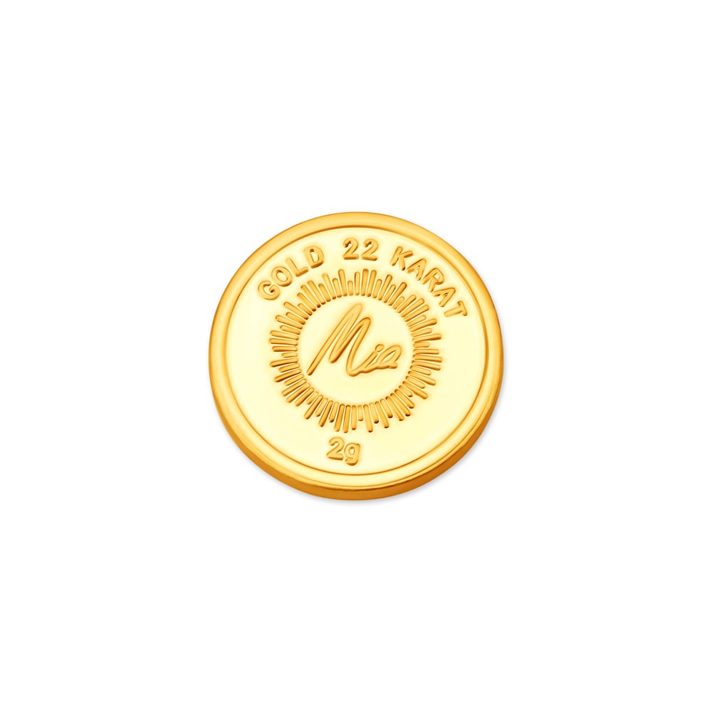2 GM 22 Karat Stunning Lotus Gold  Coin,,hi-res image number null