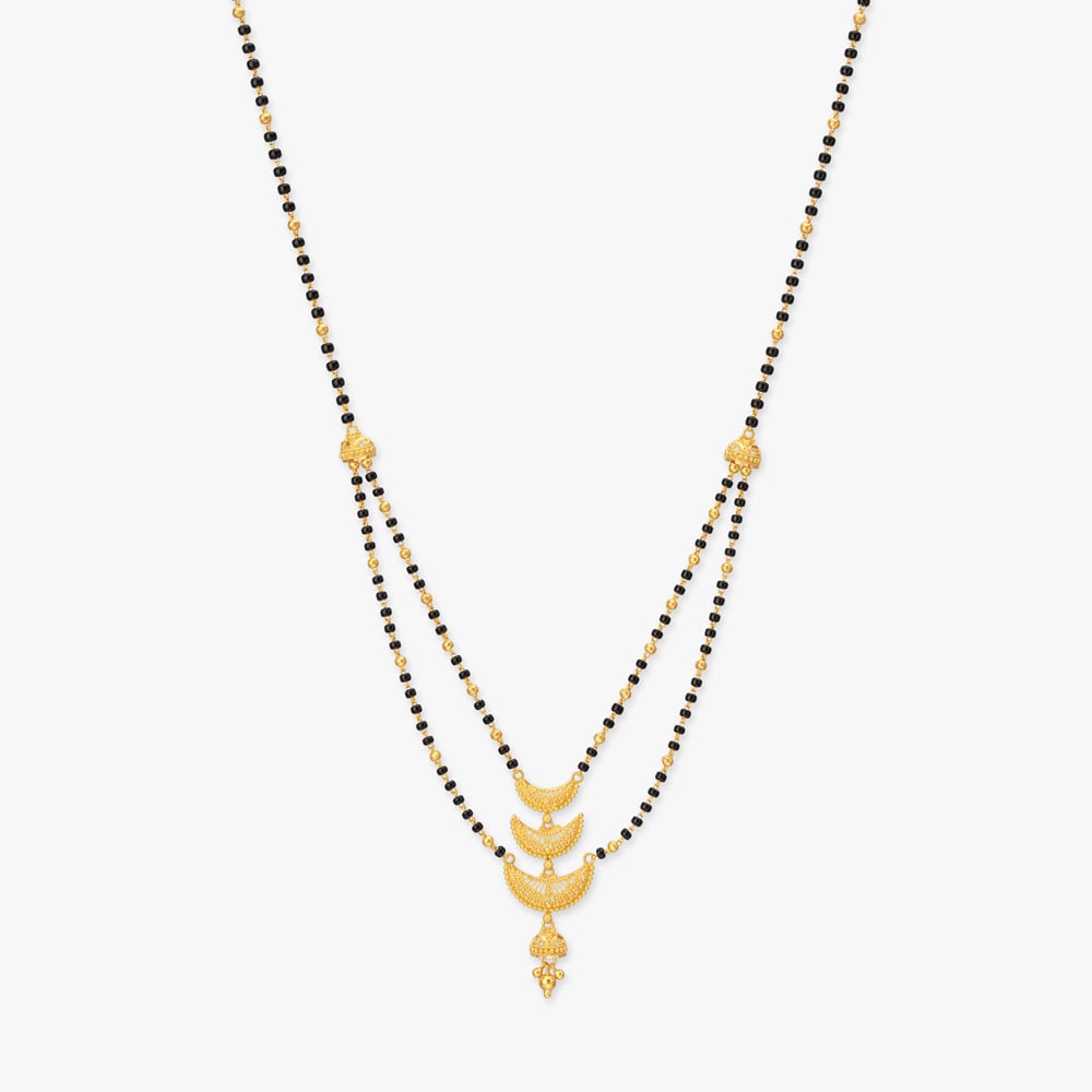Crescent Cascade Gold Mangalsutra,,hi-res image number null