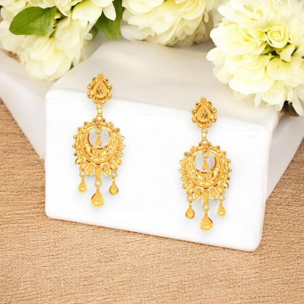

Crescent Rain Gold Drop Earrings