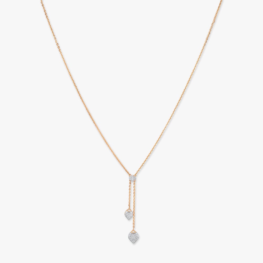 Twin Drop Diamond Necklace,,hi-res image number null