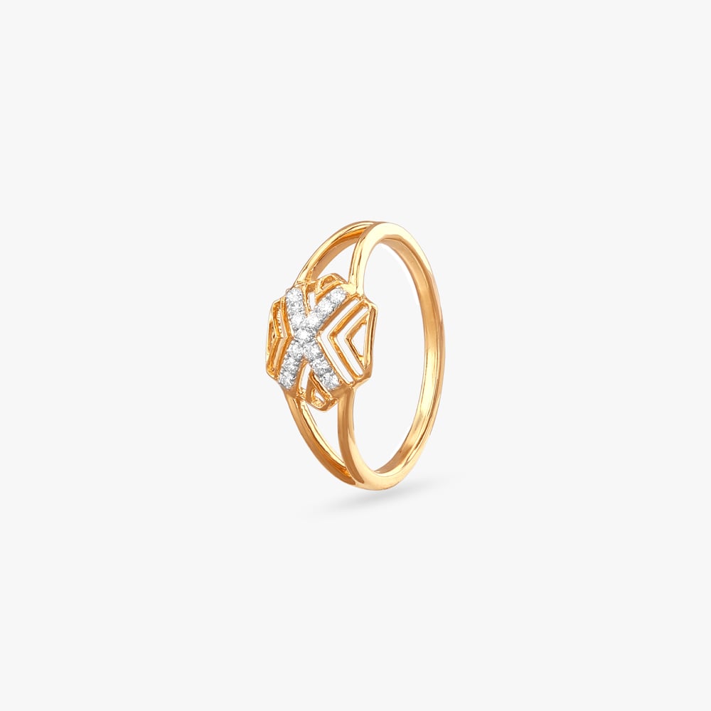 

Chevron Cross Diamond Ring