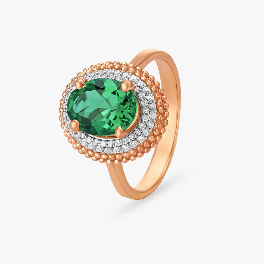 Emerald cut diamond ring on sale tanishq