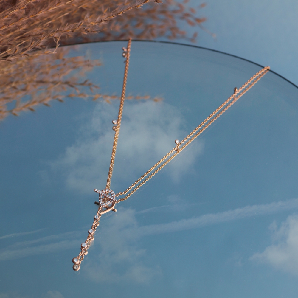 Artistic Slender Diamond Necklace,,hi-res image number null