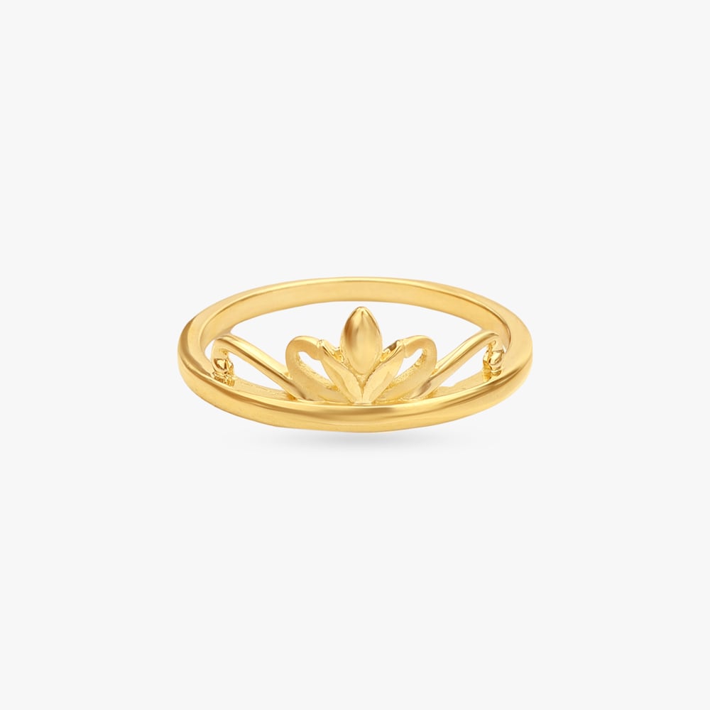 Petal Poetry Gold Finger Ring,,hi-res image number null