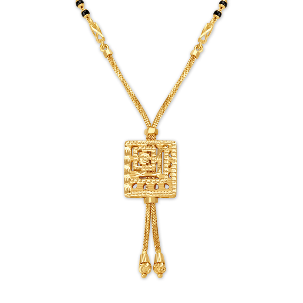 Geometric Motif Gold Mangalsutra,,hi-res image number null