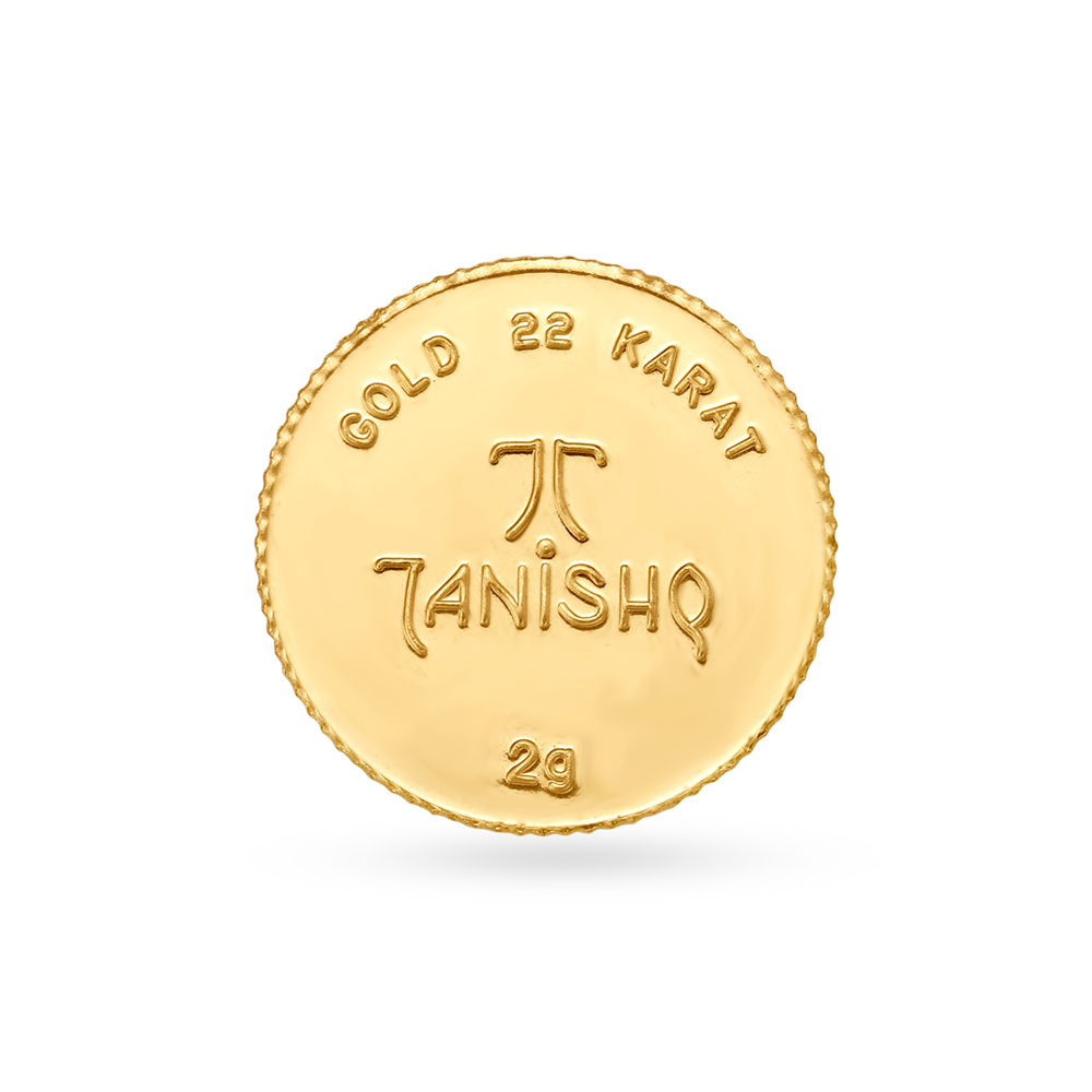 2 gram 22 Karat Gold Coin with Guru Nanak Design,,hi-res image number null