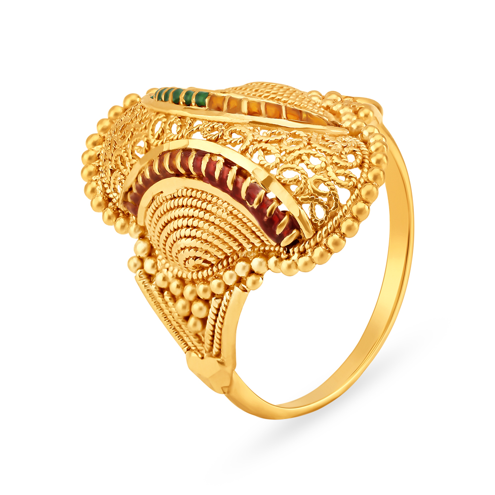 Rumami Mint Meenakari Ring – Paisley Pop Shop