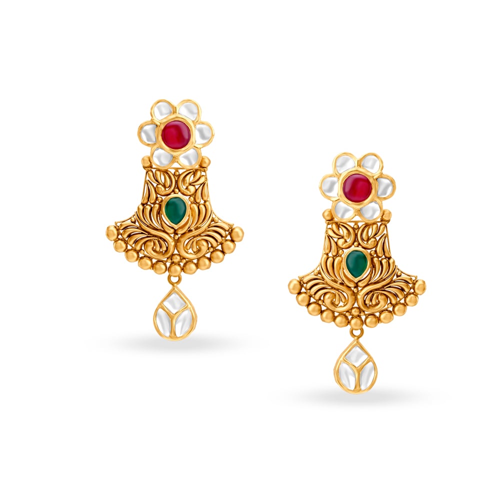 Exquisite Gujarati Gold Layered Mala Necklace Set,,hi-res image number null