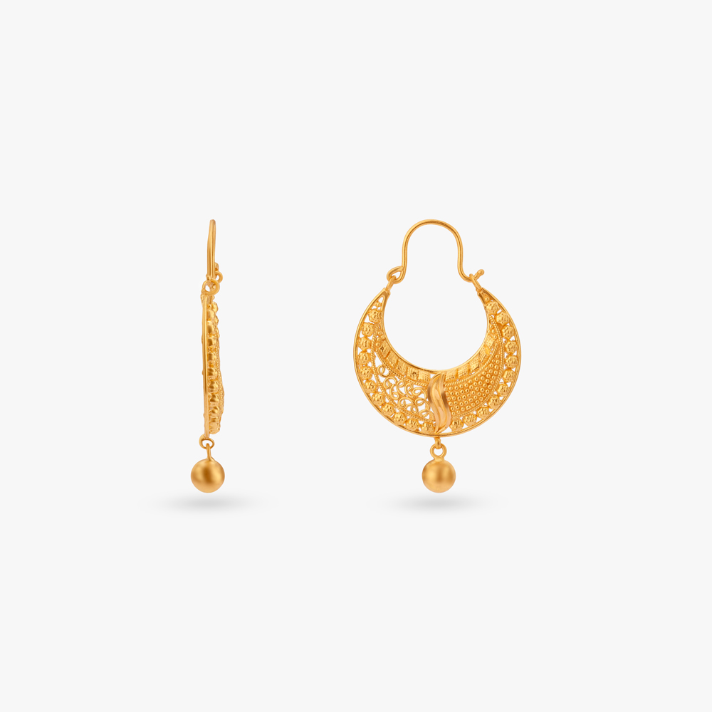 Crescent Glow Gold Hoop Earrings,,hi-res image number null