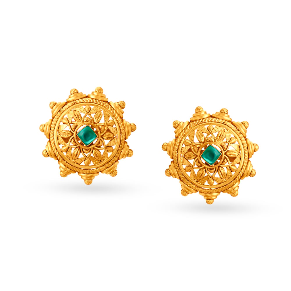 Artsy Floral Pendant and Earrings Set,,hi-res image number null