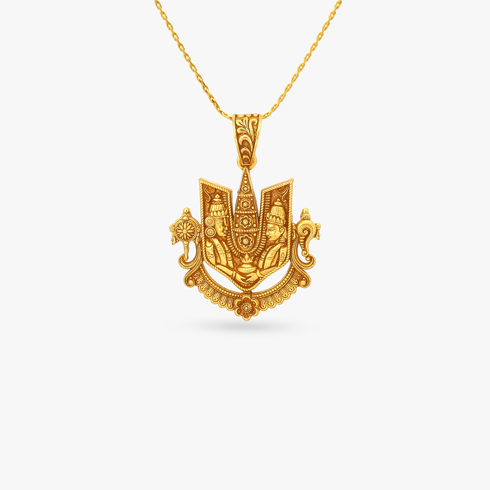 Tirupati Balaji Gold Pendant for Men,,hi-res image number null