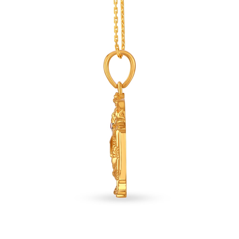 Devotional 22 Karat Yellow Gold Lord Balaji Pendant,,hi-res image number null