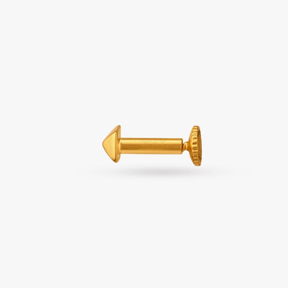 Angular Radiance Gold Nose Pin,,hi-res image number null