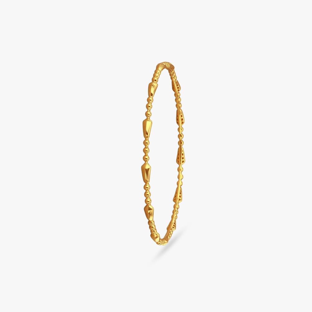 Textured Trail Gold Bangle,,hi-res image number null