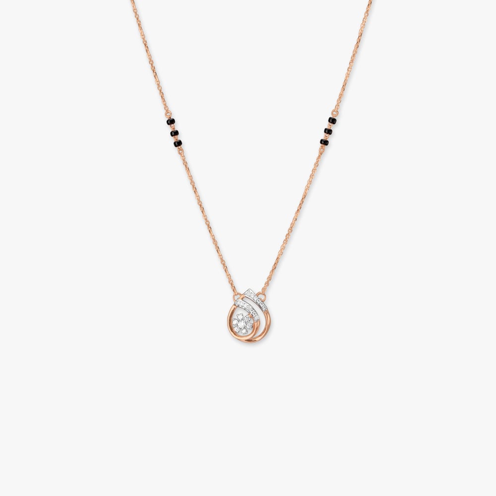 

Teardrop Sparkle Diamond Mangalsutra