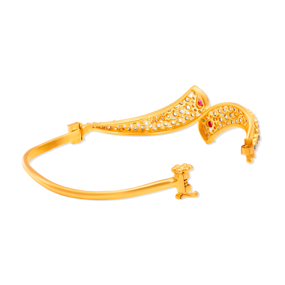 22 Karat Gold and Polki Diamonds Bangle,,hi-res image number null