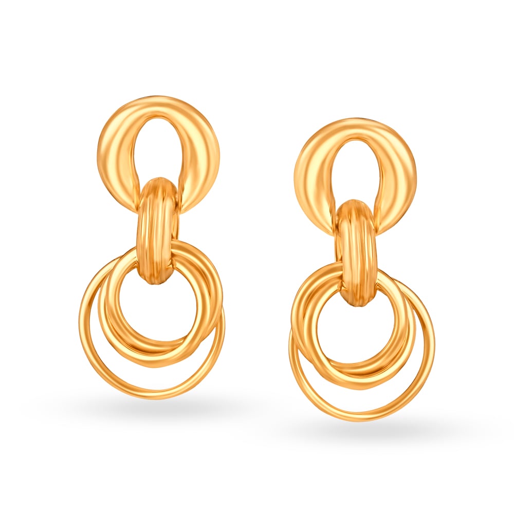 Charming Fancy Gold Drop Earrings,,hi-res image number null