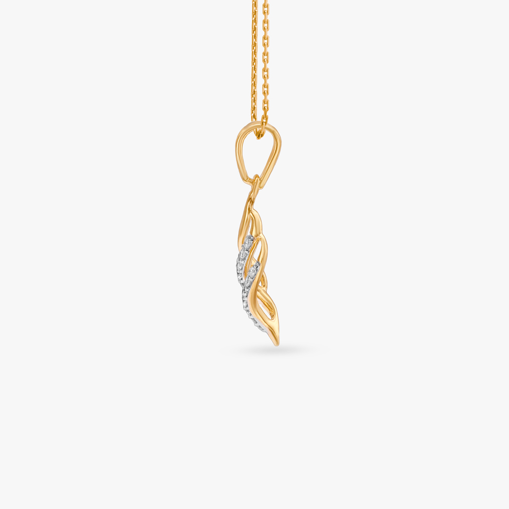Twisted Shine Diamond Pendant and Earrings Set,,hi-res image number null