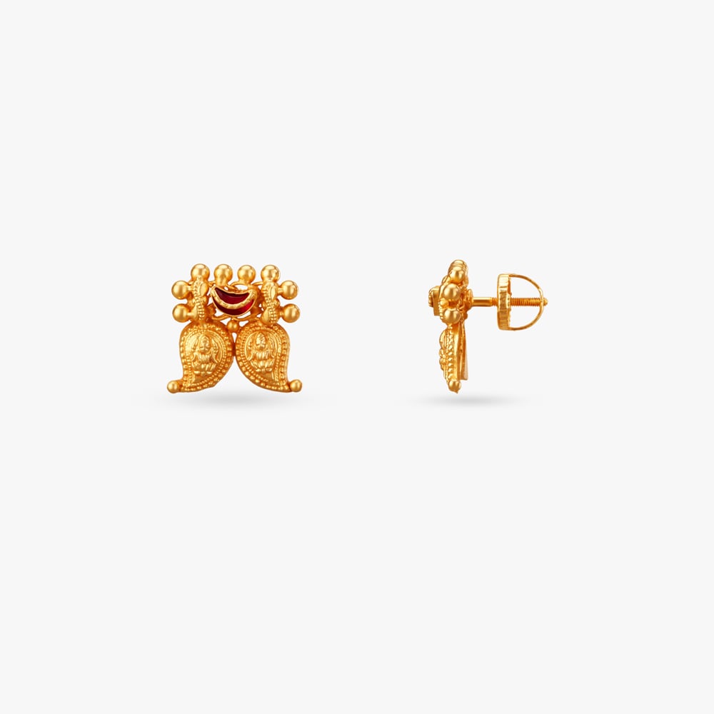 Divine Paisley Gold Necklace Set,,hi-res image number null
