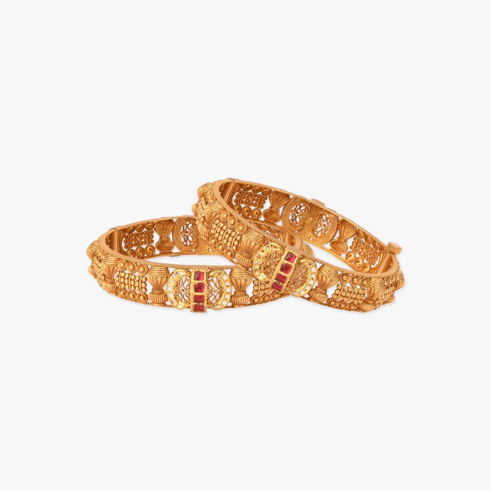 Sacred Spark Gold Bangles,,hi-res image number null
