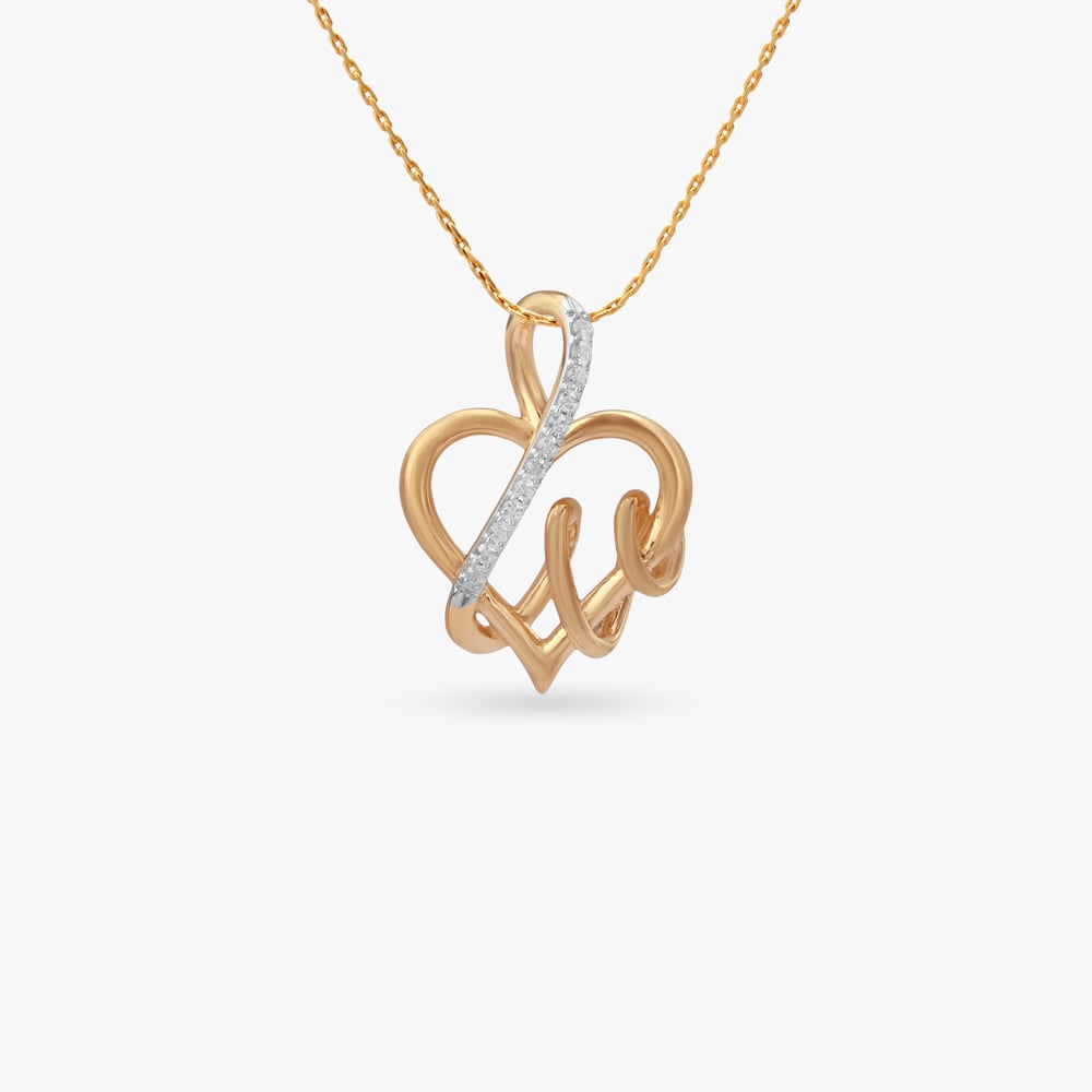 

Heart Knot Diamond Pendant