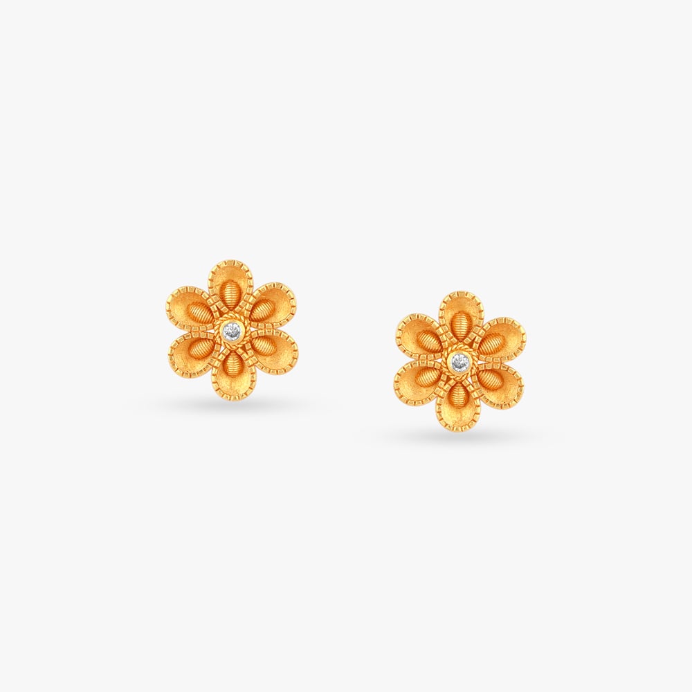 Sunlit Bloom Gold Pendant and Earrings Set,,hi-res image number null