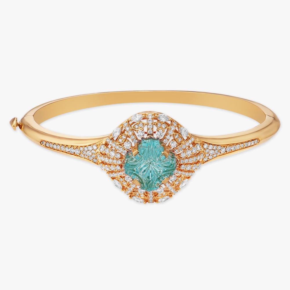 Azure Bloom Diamond Bangle,,hi-res image number null