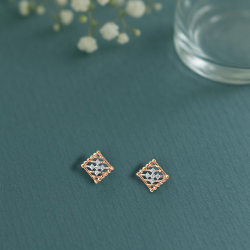 

Pixel Poise Diamond Stud Earrings