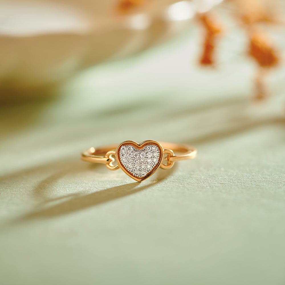 Shimmering Heart Diamond Ring,,hi-res image number null