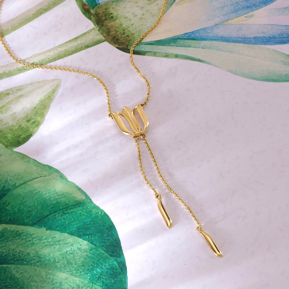 Lotus Aura Gold Necklace,,hi-res image number null